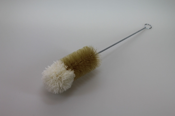 Flaschenbürste mit Wollkopf / Naturborste